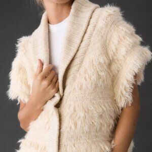 By Anthropologie Shaggy Sweater Vest, Size XS/S